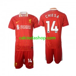 Maglia Liverpool Chiesa 14 Gara Home Completo Bambino 2-13 Anni 2024-2025 MC