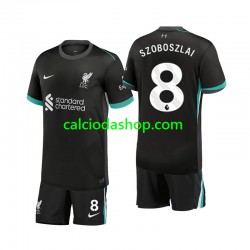 Maglia Liverpool Szoboszlai 8 Gara Away Completo Bambino 2-13 Anni 2024-2025 MC