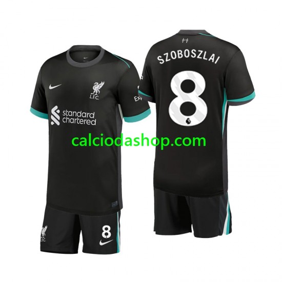 Maglia Liverpool Szoboszlai 8 Gara Away Completo Bambino 2-13 Anni 2024-2025 MC