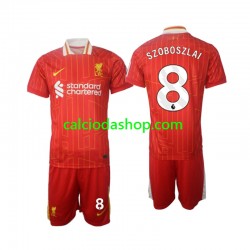 Maglia Liverpool Szoboszlai 8 Gara Home Completo Bambino 2-13 Anni 2024-2025 MC