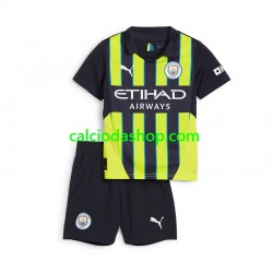 Maglia Manchester City Gara Away Completo Bambino 2-13 Anni 2024-2025 MC