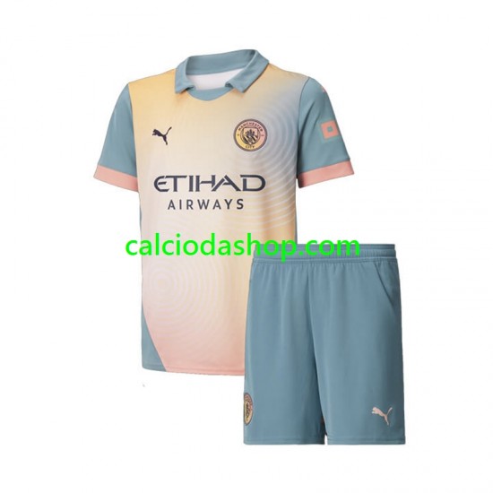 Maglia Manchester City Gara Quarto Completo Bambino 2-13 Anni 2024-2025 MC