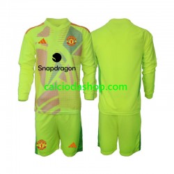 Maglia Portiere Manchester United Gara Away Completo Bambino 2-13 Anni 2024-2025 ML