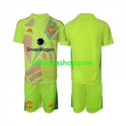 Maglia Portiere Manchester United Gara Away Completo Bambino 2-13 Anni 2024-2025 MC