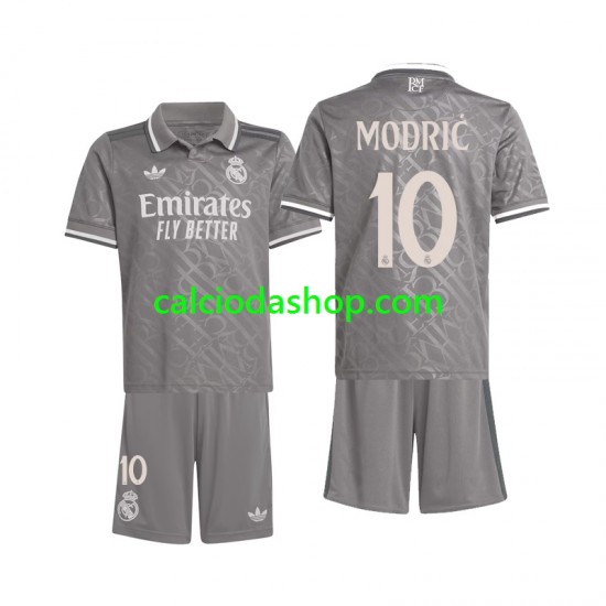 Maglia Real Madrid Modrić 10 Gara Terza Completo Bambino 2-13 Anni 2024-2025 MC