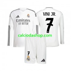 Maglia Real Madrid Vinicius Junior 7 Gara Home Completo Bambino 2-13 Anni 2024-2025 ML