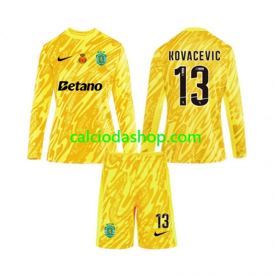 Maglia Portiere Sporting CP Kovacevic 13 Gara Terza Completo Bambino 2-13 Anni 2024-2025 ML