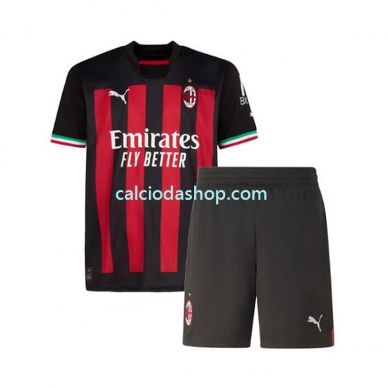 Maglia AC Milan Gara Home Completo Bambino 2-13 Anni 2022-2023 MC