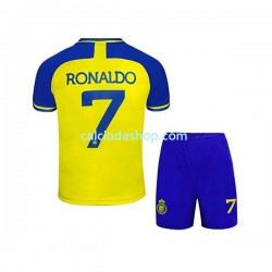 Maglia Al-Nassr Ronaldo 7 Gara Home Completo Bambino 2-13 Anni 2022-2023 MC