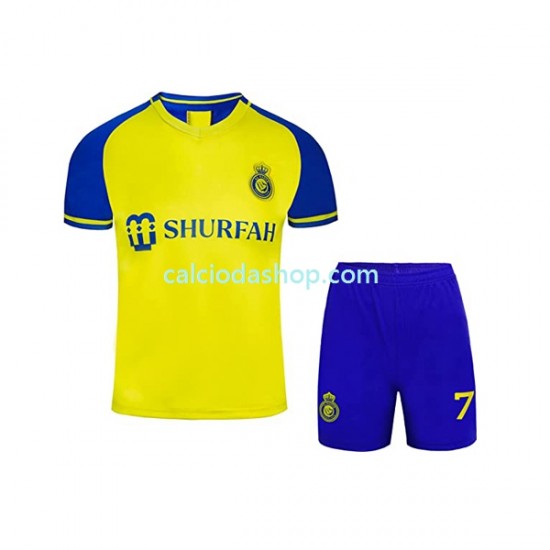 Maglia Al-Nassr Ronaldo 7 Gara Home Completo Bambino 2-13 Anni 2022-2023 MC