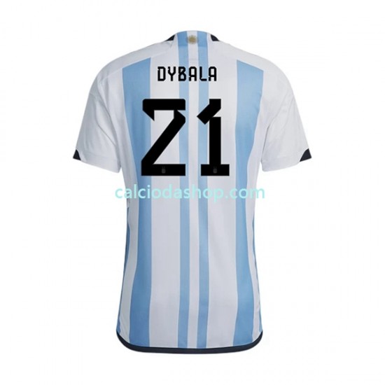 Maglia Argentina Dybala 21 Gara Home Uomo Mondiali 2022 MC