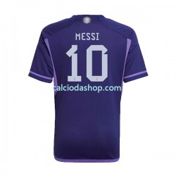 Maglia Argentina Lionel Messi 10 Gara Away Uomo Mondiali 2022 MC