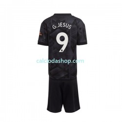 Maglia Arsenal Gabriel Jesus 9 Gara Away Completo Bambino 2-13 Anni 2022-2023 MC