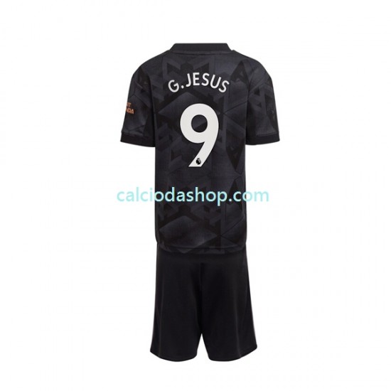 Maglia Arsenal Gabriel Jesus 9 Gara Away Completo Bambino 2-13 Anni 2022-2023 MC