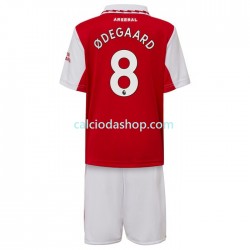 Maglia Arsenal Odegaard 8 Gara Home Completo Bambino 2-13 Anni 2022-2023 MC