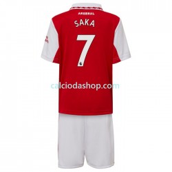 Maglia Arsenal Saka 7 Gara Home Completo Bambino 2-13 Anni 2022-2023 MC