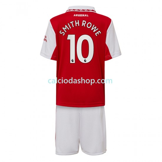 Maglia Arsenal Smith Rowe 10 (2) Gara Home Completo Bambino 2-13 Anni 2022-2023 MC