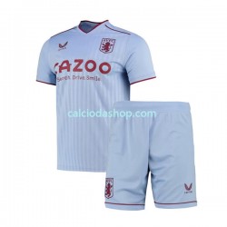 Maglia Aston Villa Gara Away Completo Bambino 2-13 Anni 2022-2023 MC