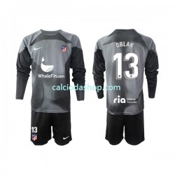 Maglia Portiere Atlético Madrid Jan Oblak 13 Gara Away Completo Bambino 2-13 Anni 2022-2023 ML