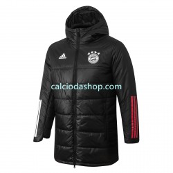 FC Bayern München Uomo Giacca con Cappuccio Fleece Nero