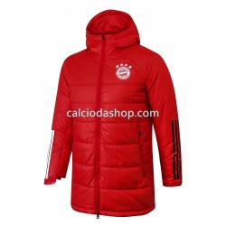 FC Bayern München Uomo Giacca con Cappuccio Fleece Rosso