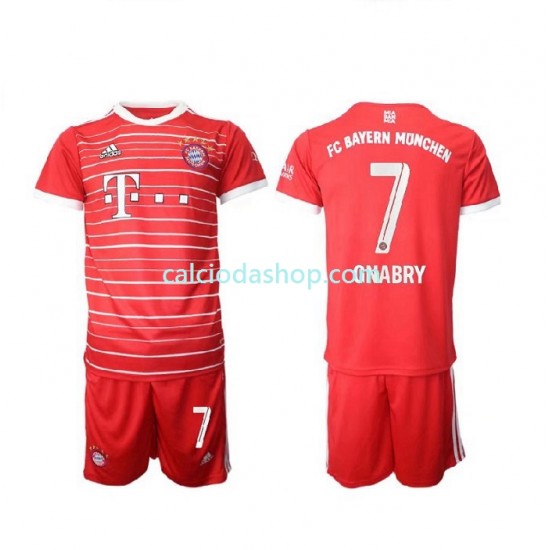 Maglia FC Bayern München Gnabry 7 Gara Home Completo Bambino 2-13 Anni 2022-2023 MC