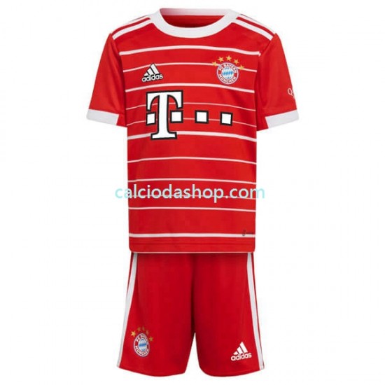 Maglia FC Bayern München Gara Home Completo Bambino 2-13 Anni 2022-2023 MC