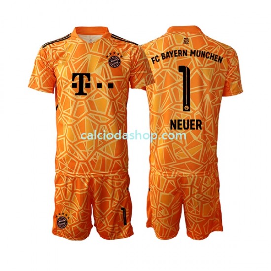 Maglia Portiere FC Bayern München Manuel Neuer 1 Gara Away Completo Bambino 2-13 Anni 2022-2023 MC