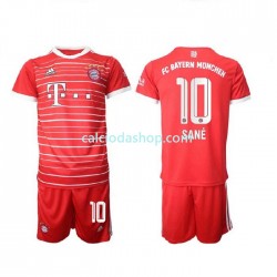 Maglia FC Bayern München Sane 10 Gara Home Completo Bambino 2-13 Anni 2022-2023 MC