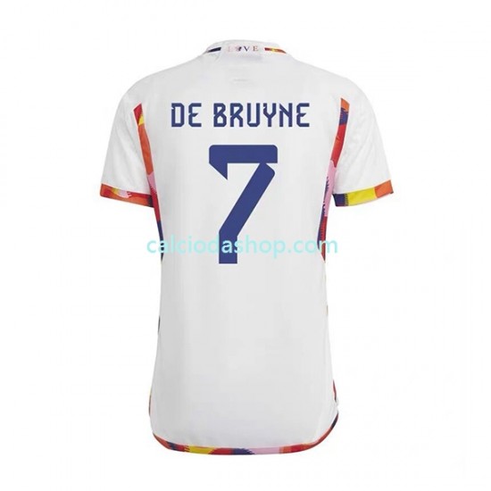 Maglia Belgio De Bruyne 7 Gara Away Uomo Mondiali 2022 MC