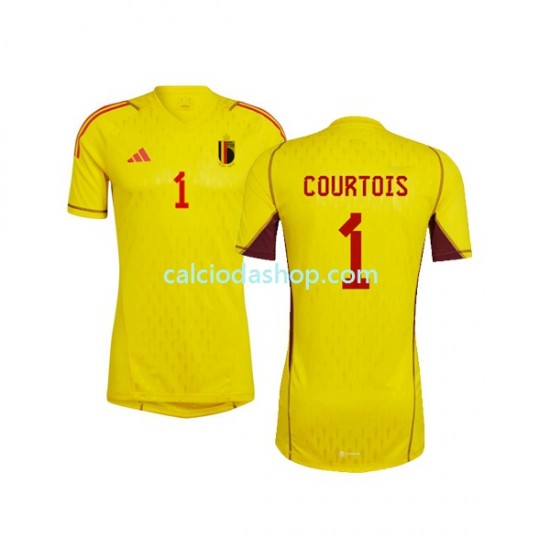 Maglia Portiere Belgio Courtois 1 Gara Away Uomo Mondiali 2022 MC