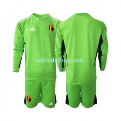 Maglia Portiere Belgio Gara Home Completo Bambino 2-13 Anni 2021-2022 ML