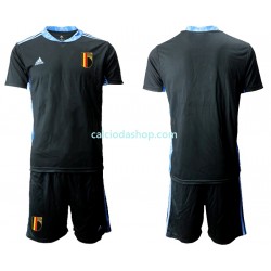 Maglia Portiere Belgio Euro 2020 Gara Home Completo Bambino 2-13 Anni MC