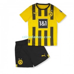 Maglia Borussia Dortmund Gara Home Completo Bambino 2-13 Anni 2022-2023 MC