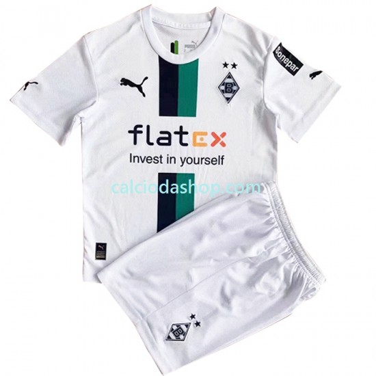 Maglia Borussia Mönchengladbach Gara Home Completo Bambino 2-13 Anni 2022-2023 MC