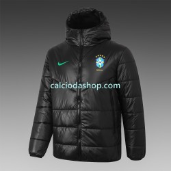 Brasile Uomo Giacca con Cappuccio Fleece Nero