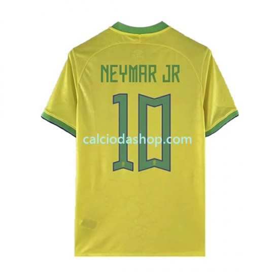 Maglia Brasile Neymar JR 10 Gara Home Uomo Mondiali 2022 MC