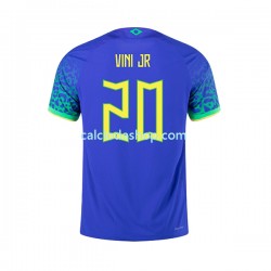 Maglia Brasile Vinicius Junior 20 Gara Away Uomo Mondiali 2022 MC