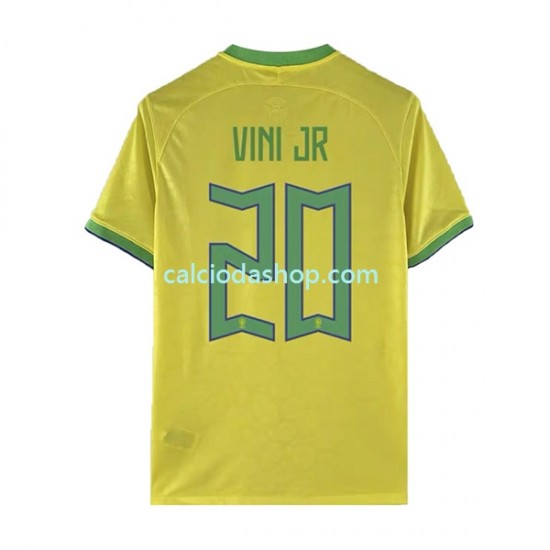 Maglia Brasile Vinicius Junior 20 Gara Home Uomo Mondiali 2022 MC