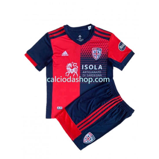 Maglia Cagliari Gara Home Completo Bambino 2-13 Anni 2021-2022 MC