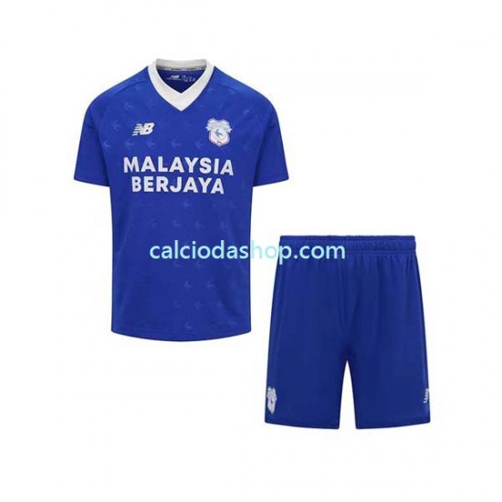 Maglia Cardiff City Gara Home Completo Bambino 2-13 Anni 2022-2023 MC