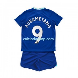 Maglia Chelsea Aubameyang 9 Gara Home Completo Bambino 2-13 Anni 2022-2023 MC