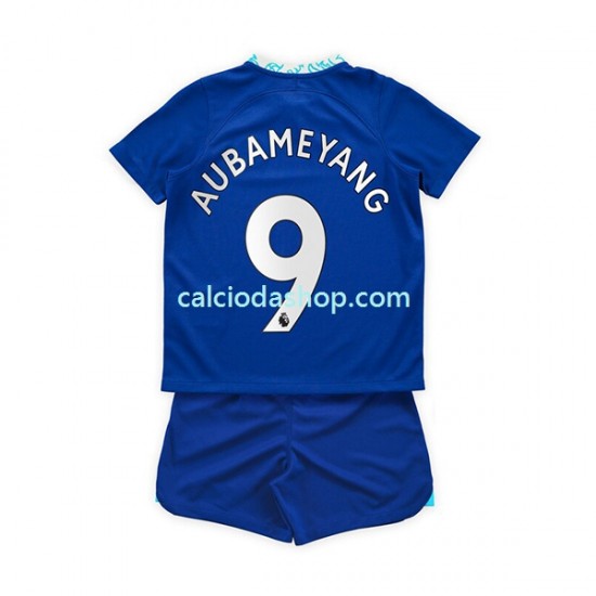 Maglia Chelsea Aubameyang 9 Gara Home Completo Bambino 2-13 Anni 2022-2023 MC