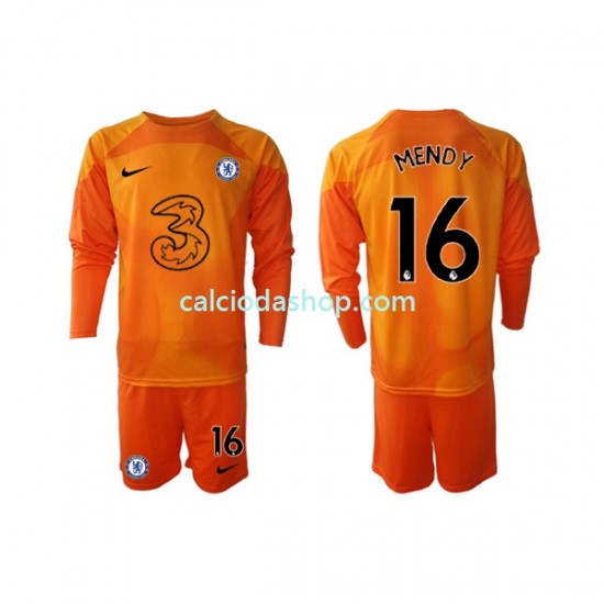 Maglia Portiere Chelsea Edouard Mendy 16 Gara Home Completo Bambino 2-13 Anni 2022-2023 ML