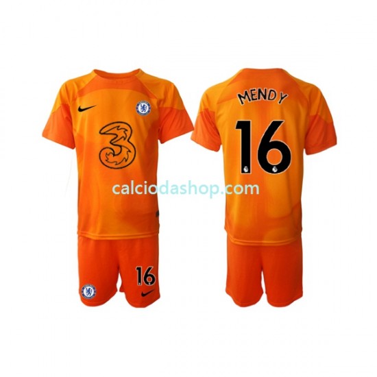 Maglia Portiere Chelsea Edouard Mendy 16 Gara Home Completo Bambino 2-13 Anni 2022-2023 MC