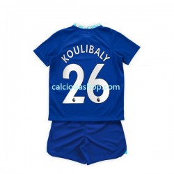 Maglia Chelsea Kalidou Koulibaly 26 Gara Home Completo Bambino 2-13 Anni 2022-2023 MC