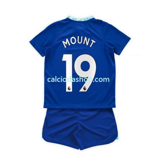 Maglia Chelsea Mason Mount 19 Gara Home Completo Bambino 2-13 Anni 2022-2023 MC