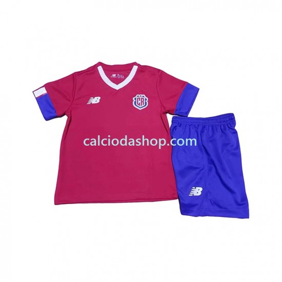 Maglia Costa Rica Gara Home Completo Bambino 2-13 Anni Mondiali 2022 MC