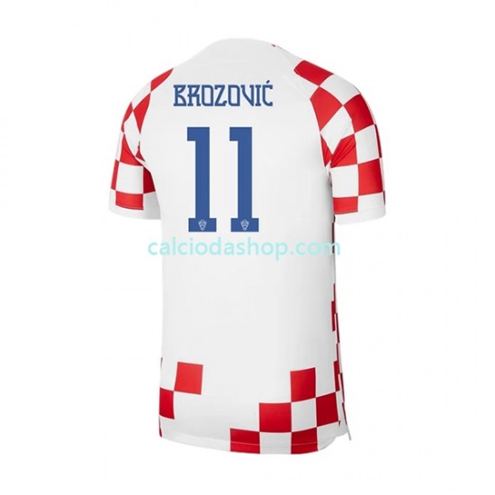 Maglia Croazia Brozovic 11 Gara Home Uomo Mondiali 2022 MC