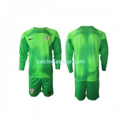 Maglia Portiere Croazia Gara Away Completo Bambino 2-13 Anni Mondiali 2022 ML